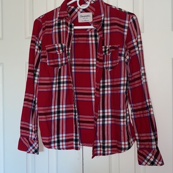 Aeropostale plaid long sleeve  shirt Sz S - Picture 4 of 12